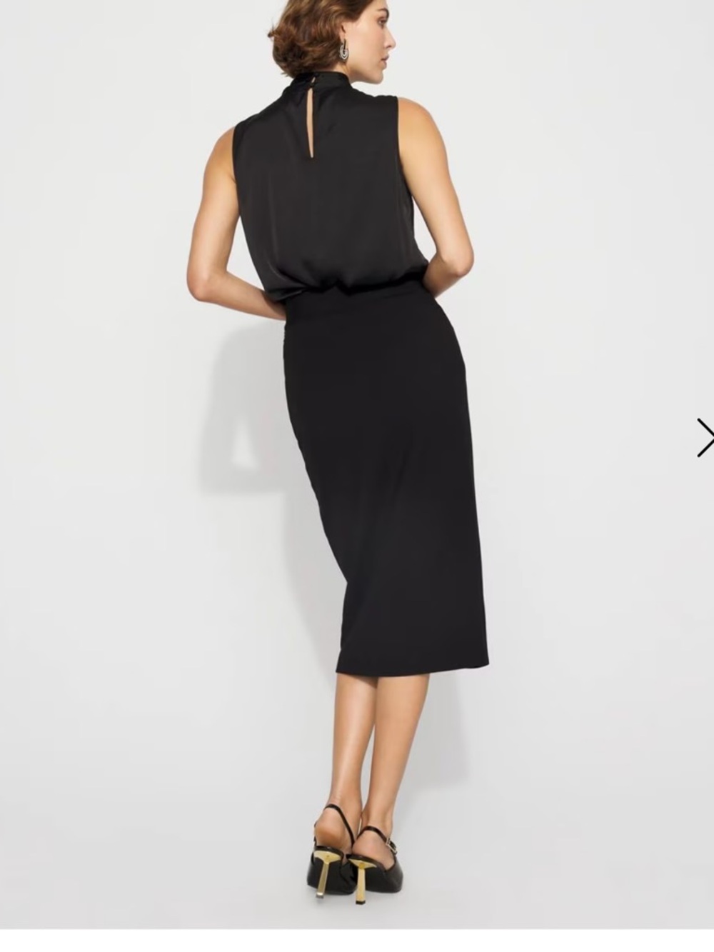 WHBM Asymmetrical Faux-Wrap Pencil Skirt - Picture 3 of 9
